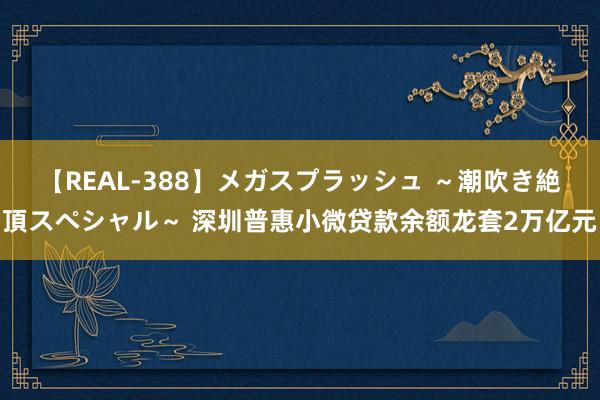 【REAL-388】メガスプラッシュ ～潮吹き絶頂スペシャル～ 深圳普惠小微贷款余额龙套2万亿元