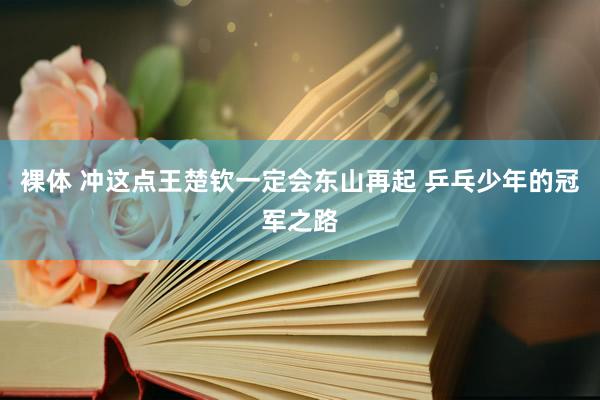 裸体 冲这点王楚钦一定会东山再起 乒乓少年的冠军之路