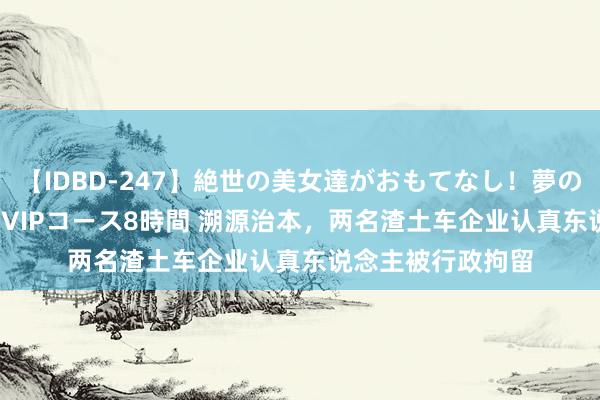 【IDBD-247】絶世の美女達がおもてなし！夢の桃源郷 IP風俗街 VIPコース8時間 溯源治本，两名渣土车企业认真东说念主被行政拘留