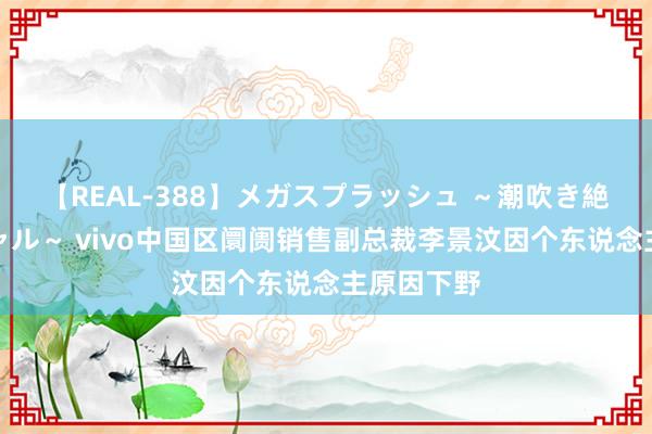 【REAL-388】メガスプラッシュ ～潮吹き絶頂スペシャル～ vivo中国区阛阓销售副总裁李景汶因个东说念主原因下野