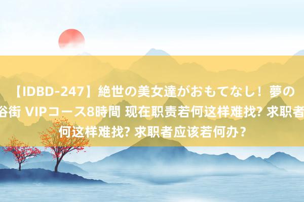 【IDBD-247】絶世の美女達がおもてなし！夢の桃源郷 IP風俗街 VIPコース8時間 现在职责若何这样难找? 求职者应该若何办？