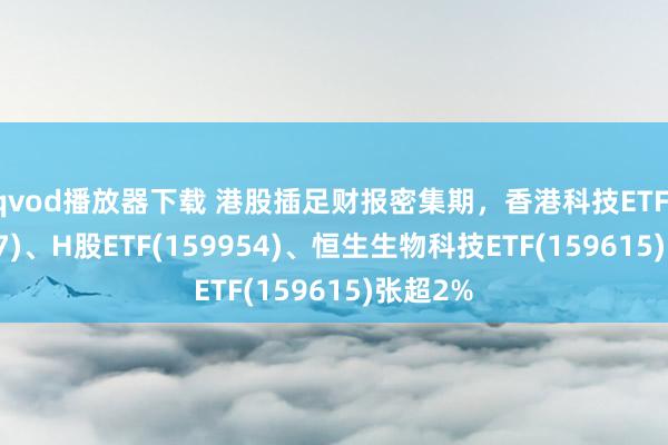 qvod播放器下载 港股插足财报密集期，香港科技ETF(159747)、H股ETF(159954)、恒生生物科技ETF(159615)张超2%