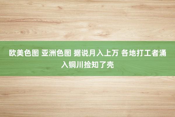 欧美色图 亚洲色图 据说月入上万 各地打工者涌入铜川捡知了壳