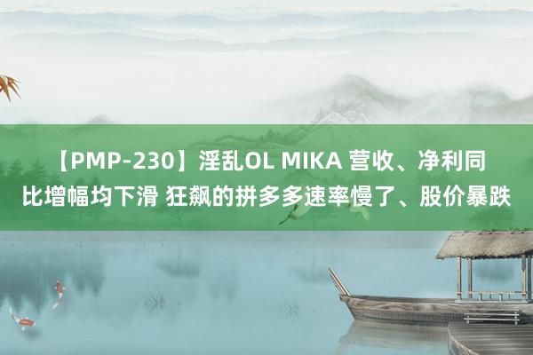 【PMP-230】淫乱OL MIKA 营收、净利同比增幅均下滑 狂飙的拼多多速率慢了、股价暴跌