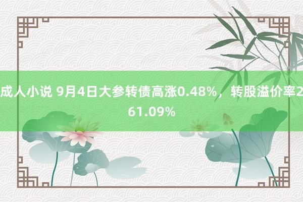 成人小说 9月4日大参转债高涨0.48%，转股溢价率261.09%