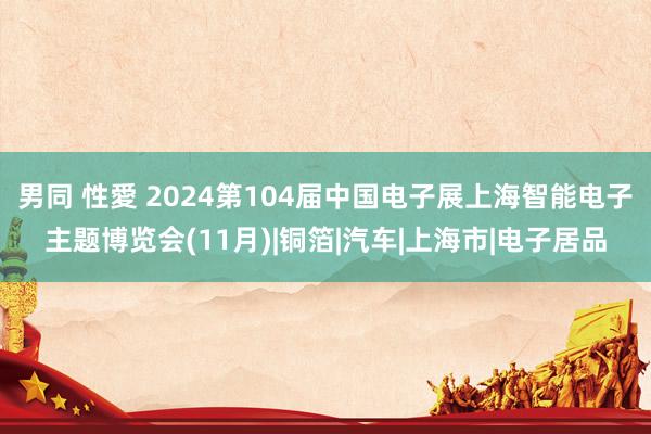 男同 性愛 2024第104届中国电子展上海智能电子主题博览会(11月)|铜箔|汽车|上海市|电子居品